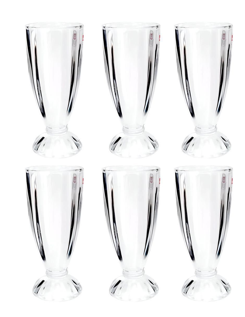 Set de copas para malteada de vidrio