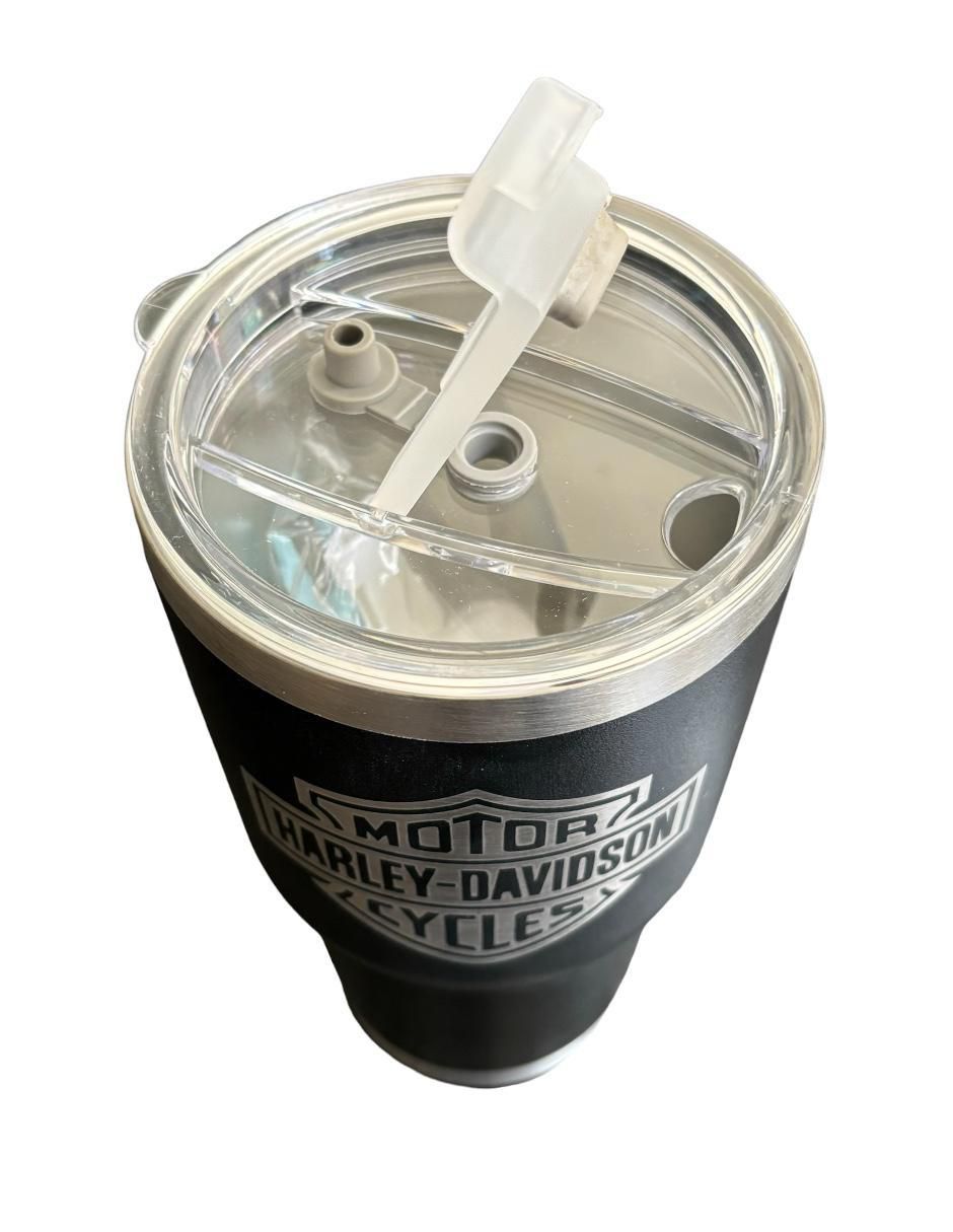 Termo de acero inoxidable Harley Davidson Black con tapa rosca 887 ml 5