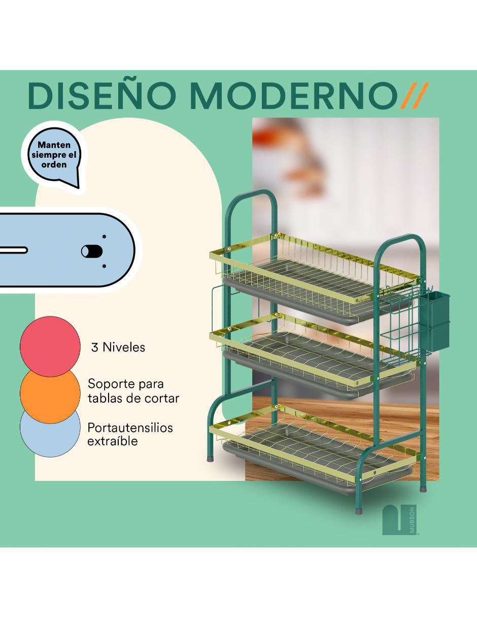 Escurridor de trastes de acero inoxidable 4