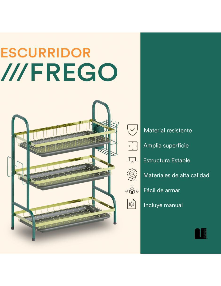 Escurridor de trastes de acero inoxidable 6