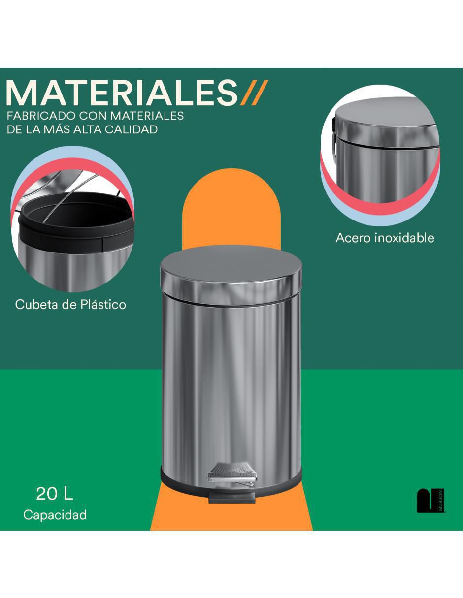 Bote de basura de acero inoxidable 4