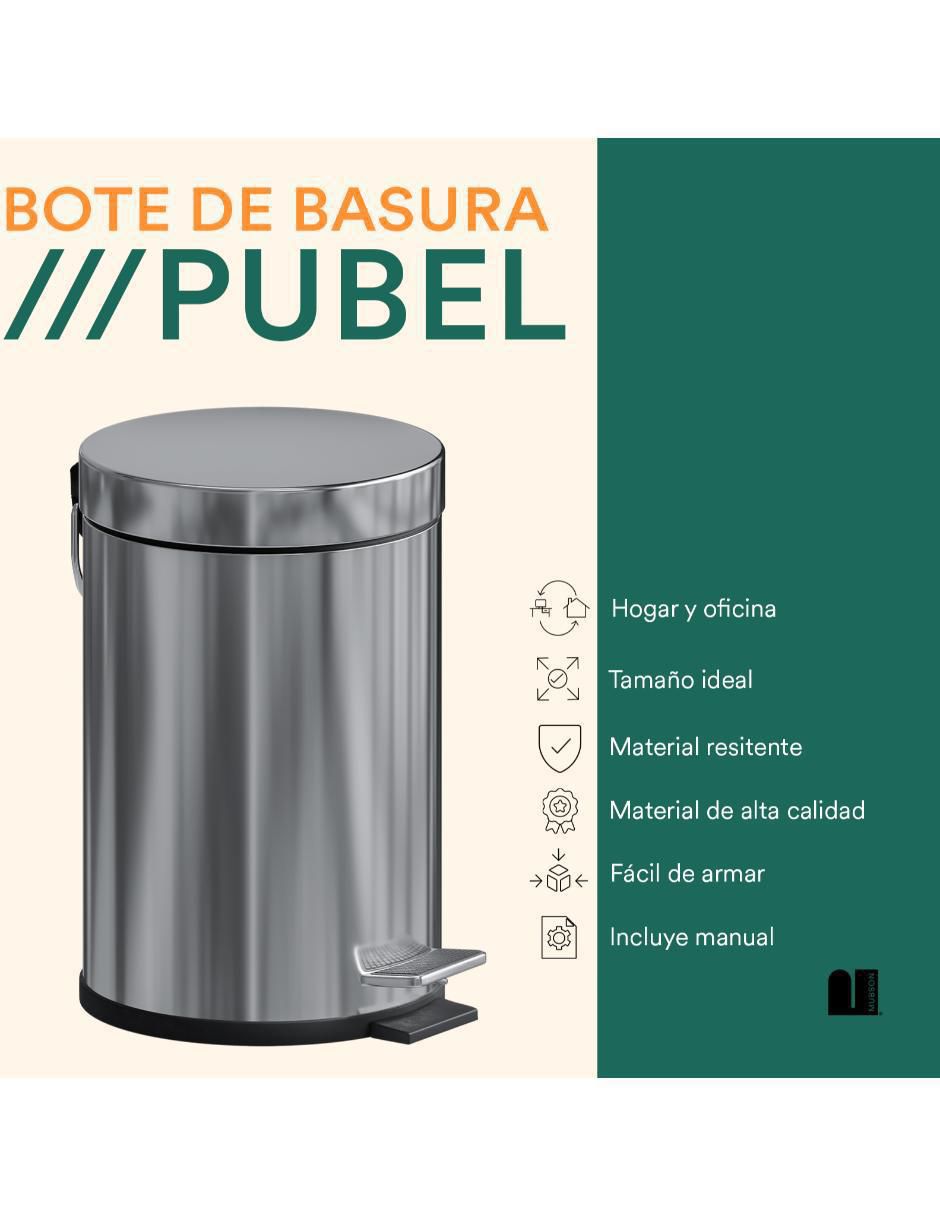 Bote de basura de acero inoxidable 6