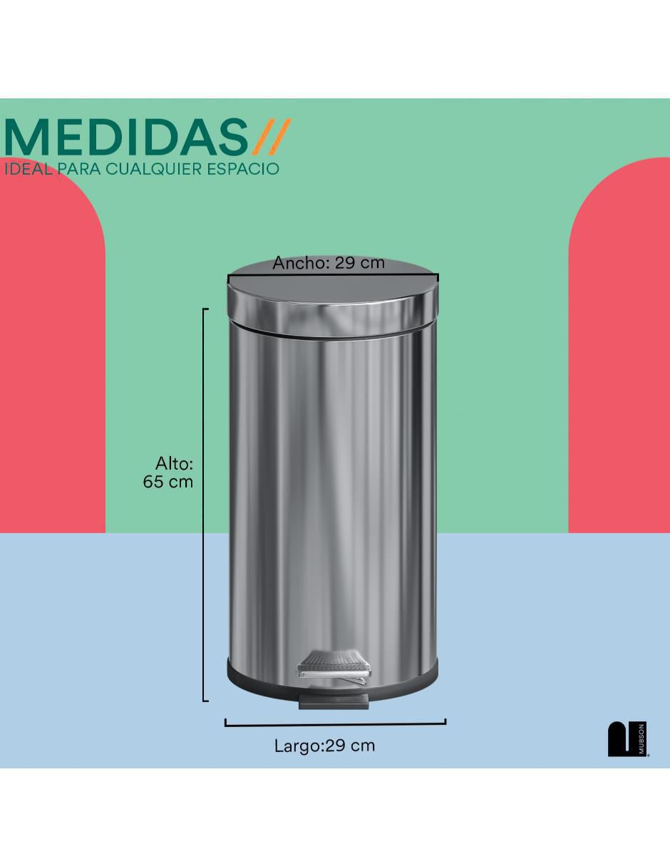 Bote de basura de acero inoxidable