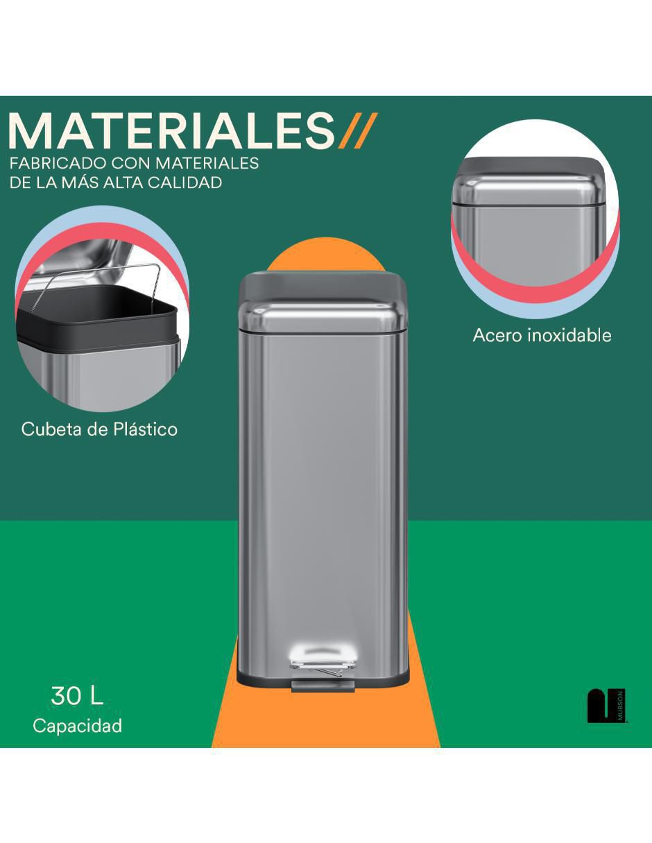 Bote de basura de acero inoxidable 3