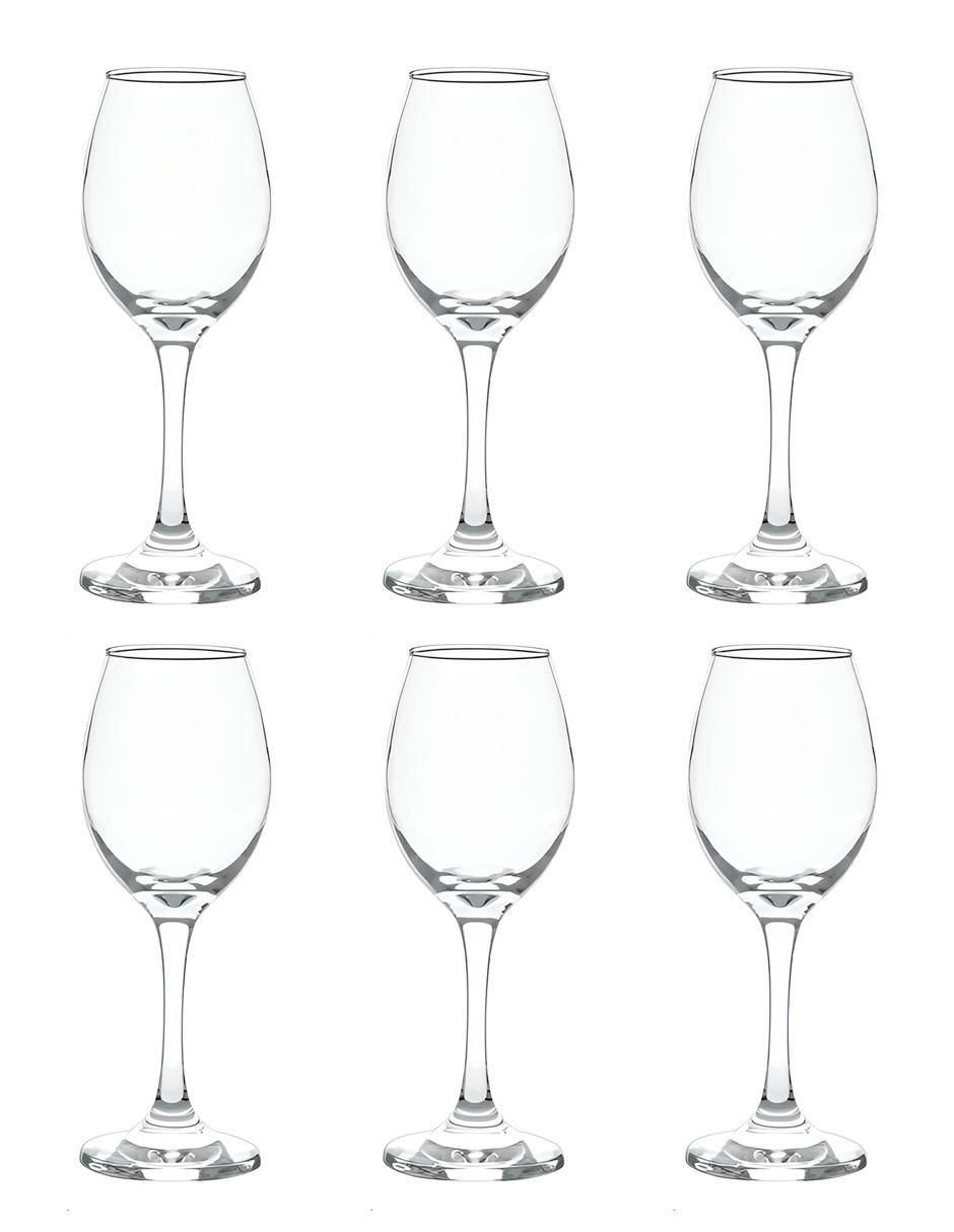 Set de copas para vino de vidrio