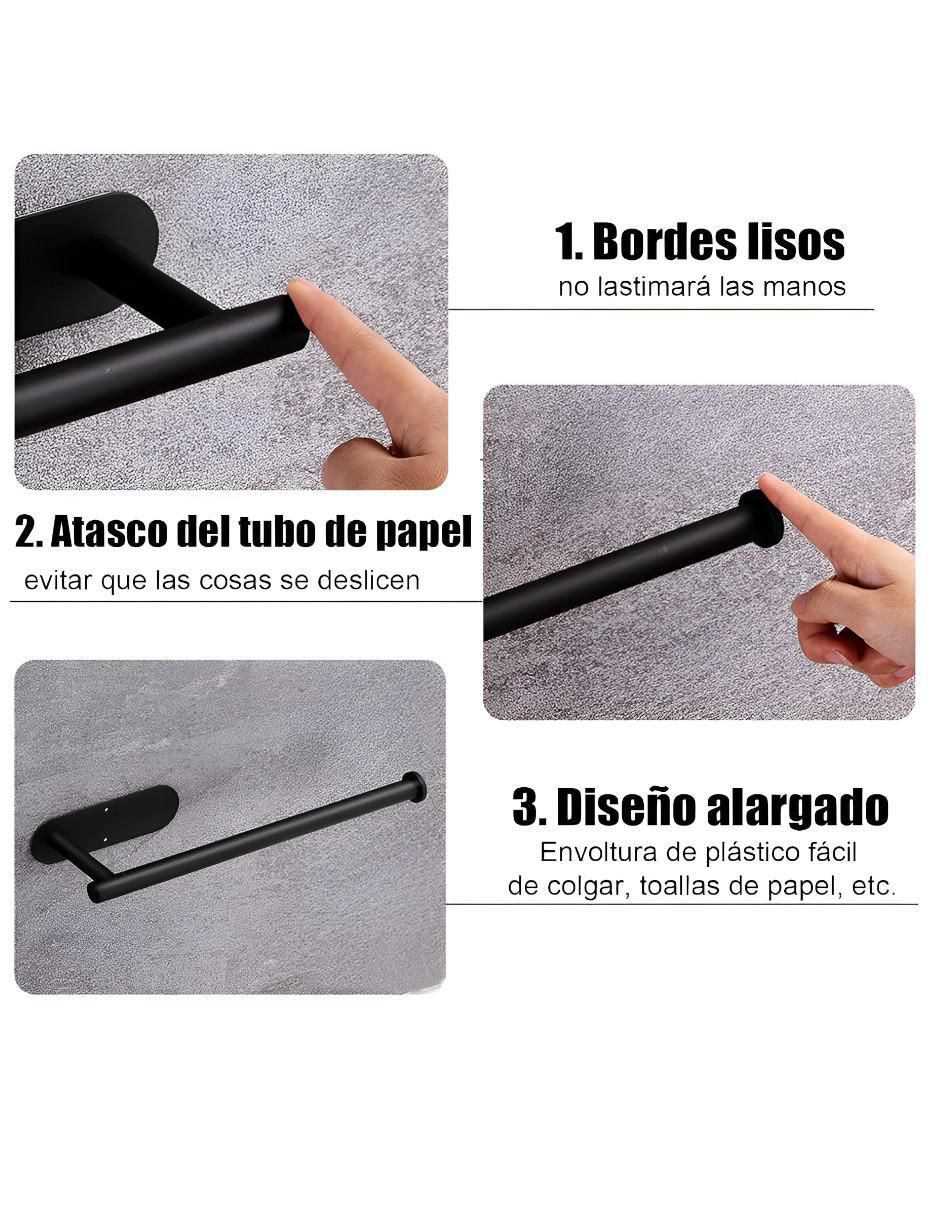 Portarrollos de acero inoxidable 1 rollo 4