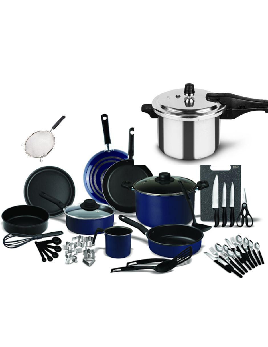 Batería de cocina Classic de aluminio antiadherente convencional 50 piezas Batería de cocina Classic de aluminio antiadherente convencional 50 piezas