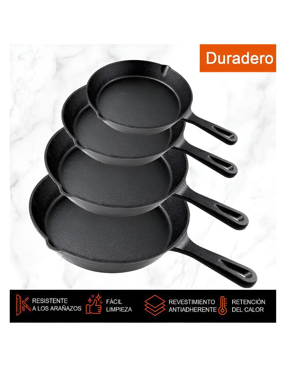 Set de sartenes de hierro 4 piezas 2