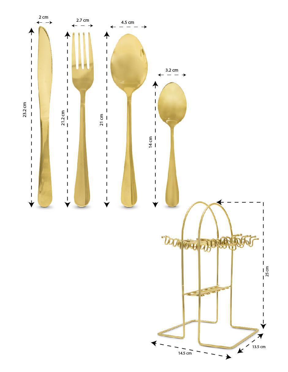 Set cubiertos de acero inoxidable 24 piezas 15