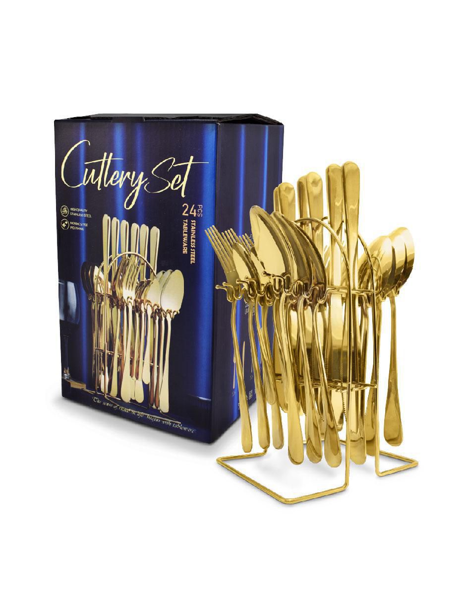 Set cubiertos de acero inoxidable 24 piezas 9