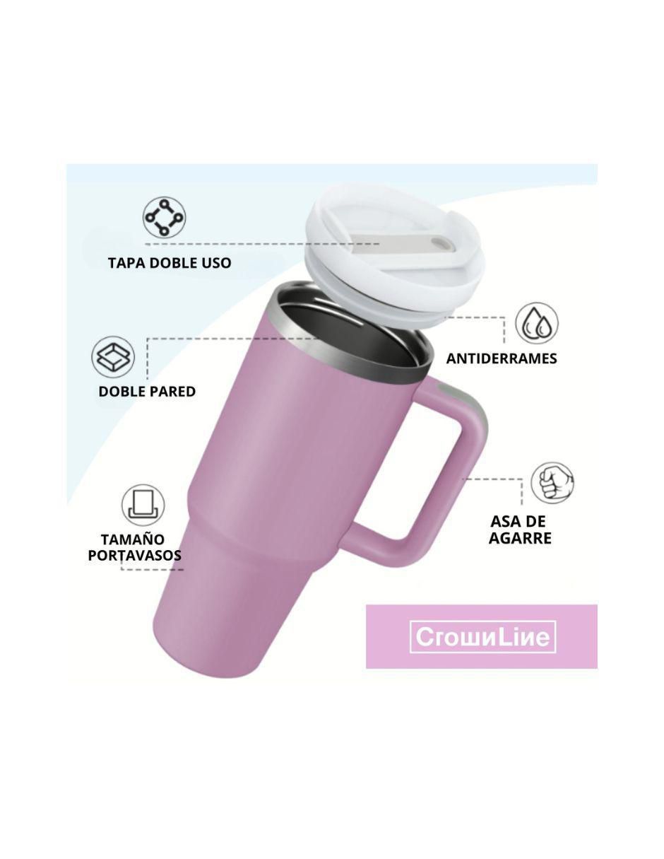 Termo doble pared 1 pieza "piezas" crownline "de" acero inoxidable crownline "con tapa" rosca 1.1 l