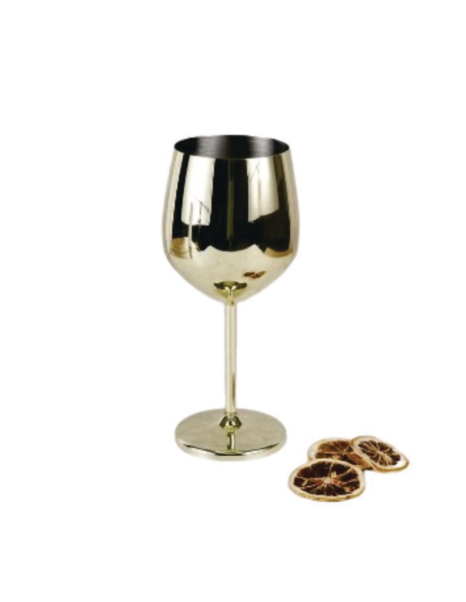 Set de copas para vino de acero inoxidable 2