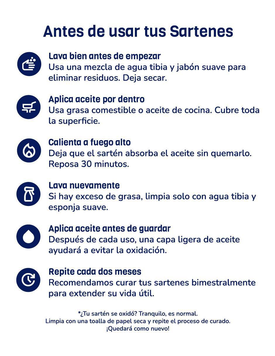 Set de sartenes de hierro 3 piezas 3