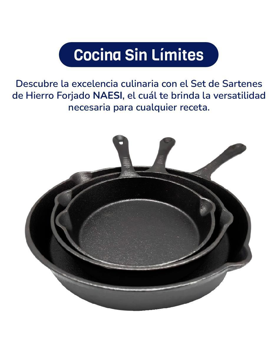 Set de sartenes de hierro 3 piezas 6