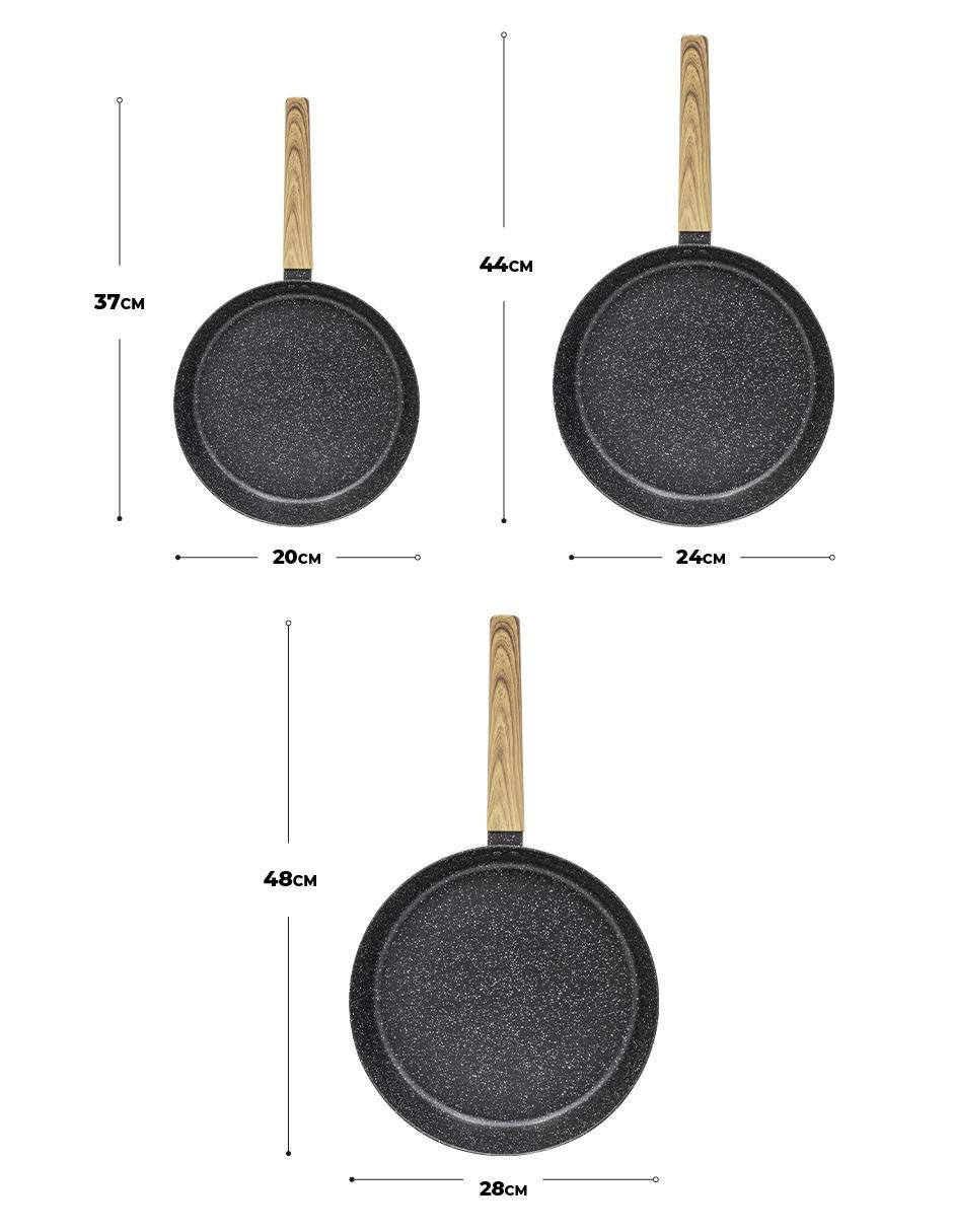 Set de sartenes Love Cook de mármol 3 piezas 6