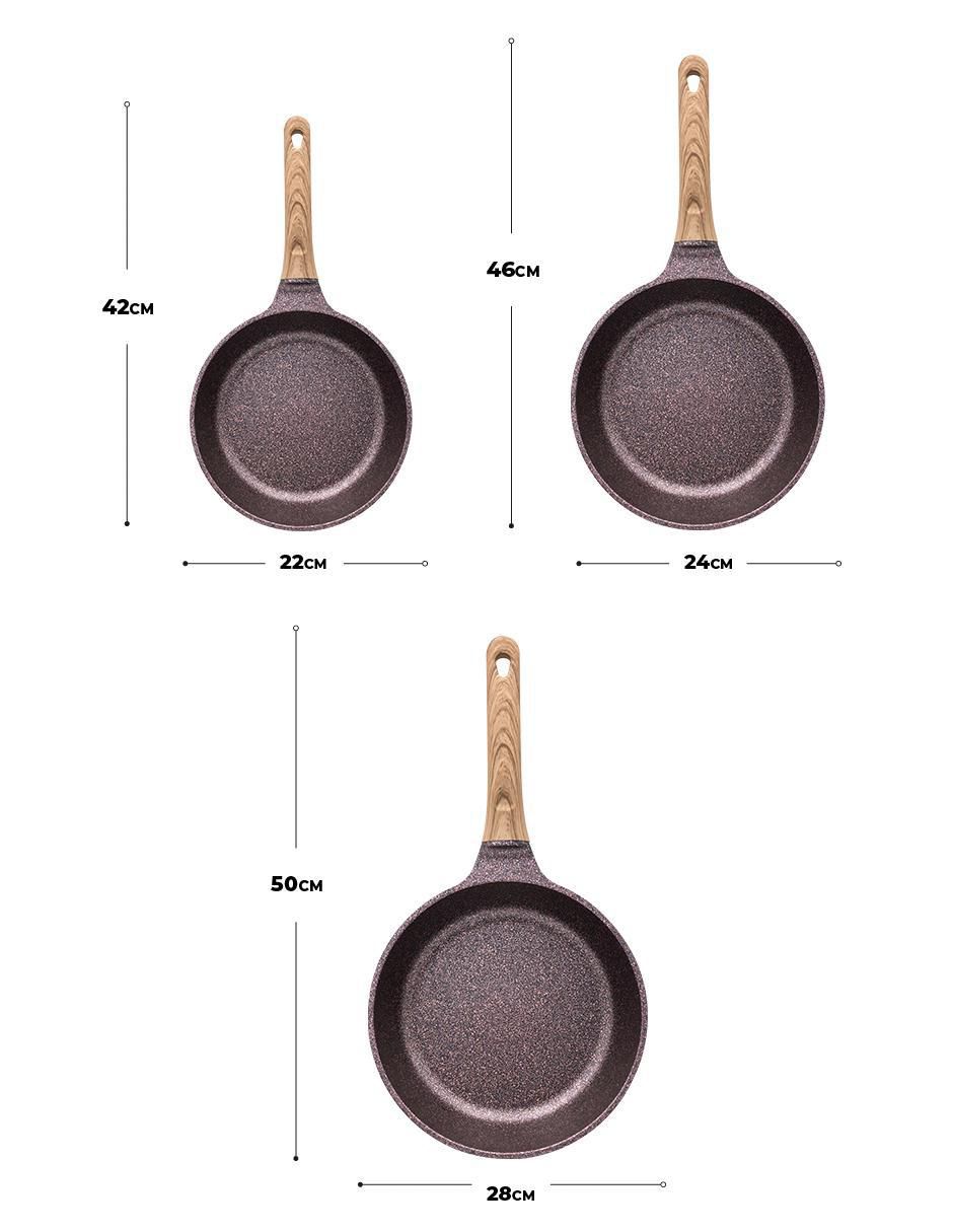 Set de sartenes de jade 3 piezas 6