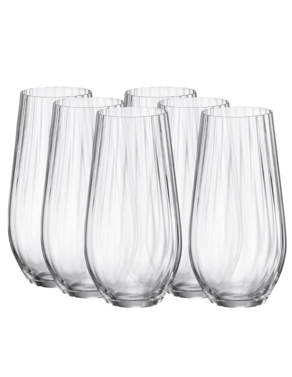 Set vasos Columba Optic de vidrio con 6 piezas