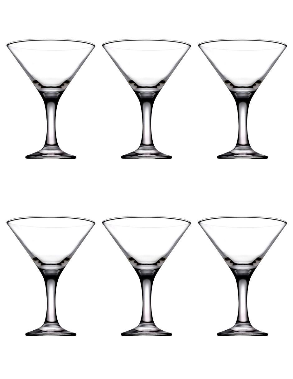 Set de copas para martini de vidrio 1