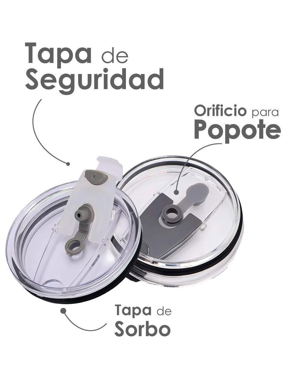 Termo de acero inoxidable con tapa a presión 887 ml 5