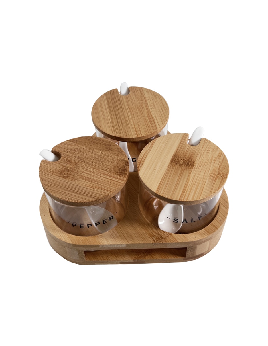 Set frasco de almacenamiento Meza de vidrio hermético 2