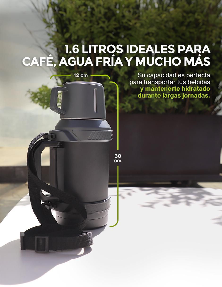Termo de acero inoxidable con tapa a presión 1.6 L 5