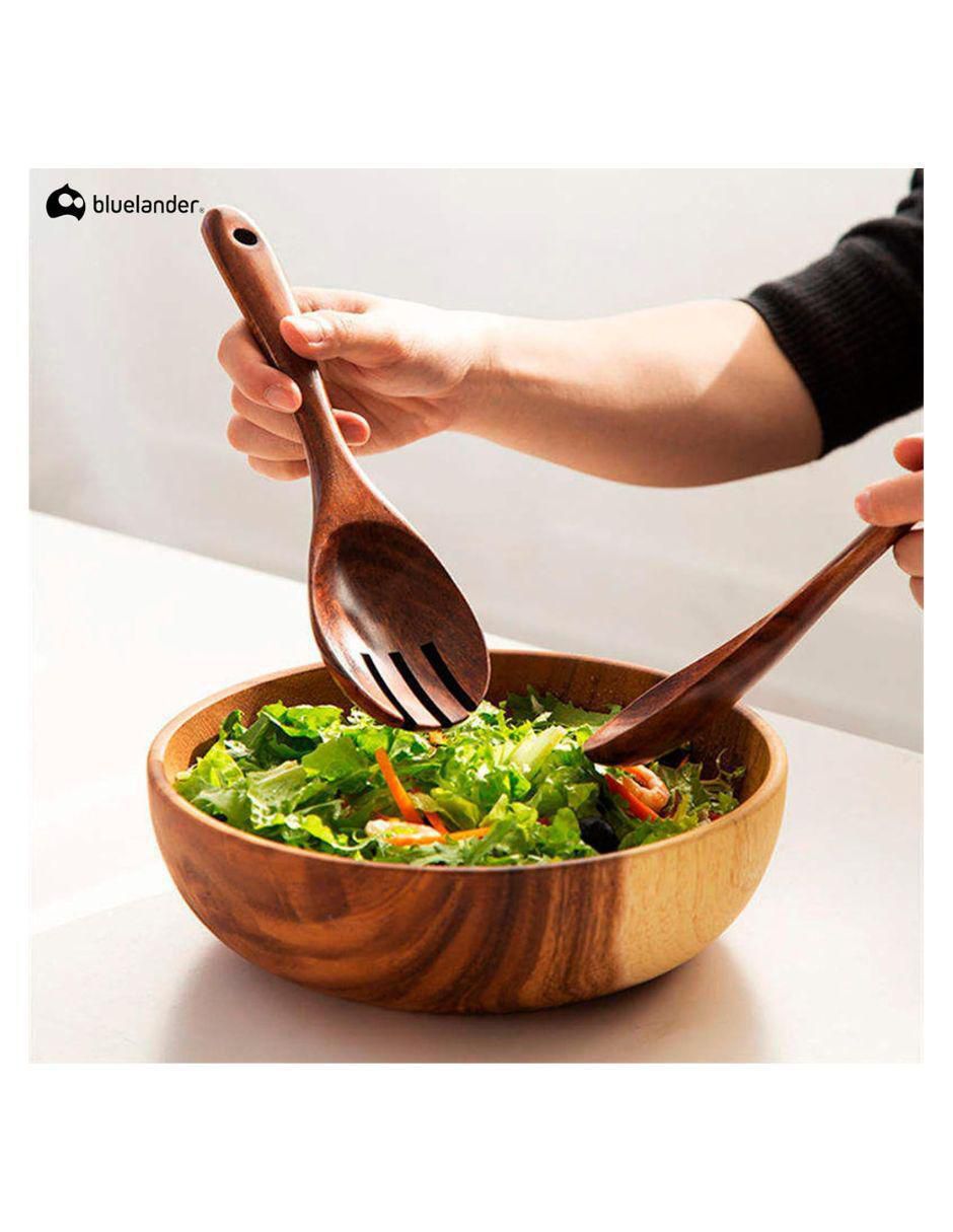 Cubiertos ensalada de madera 6 piezas 5