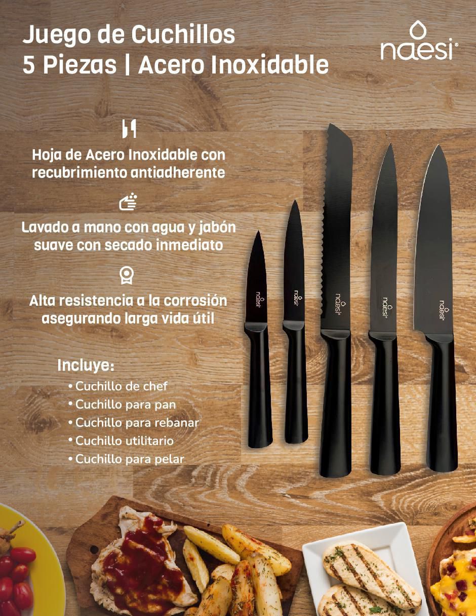 Set de cuchillos para chef  6 piezas 6