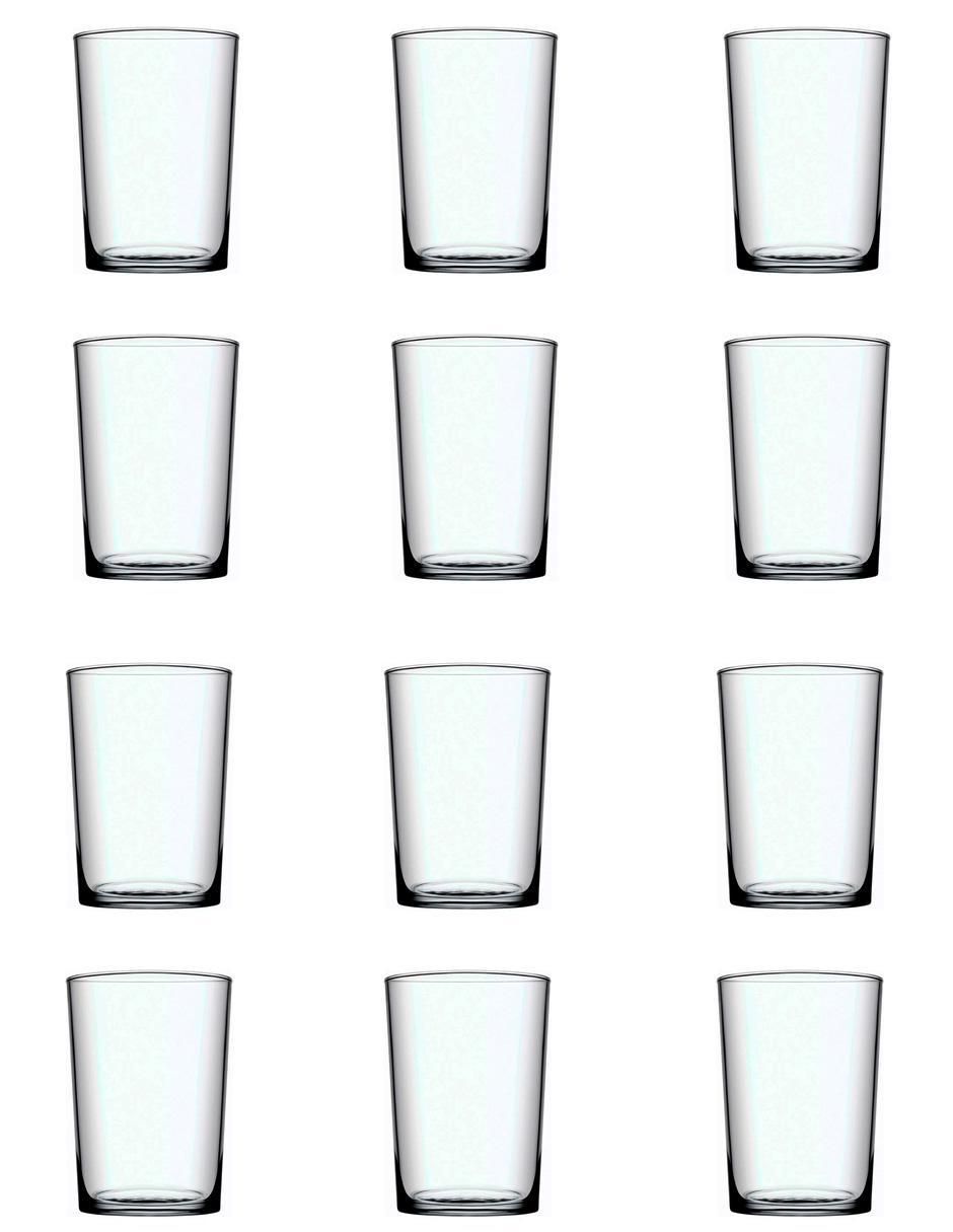 Set vasos de vidrio con 12 piezas