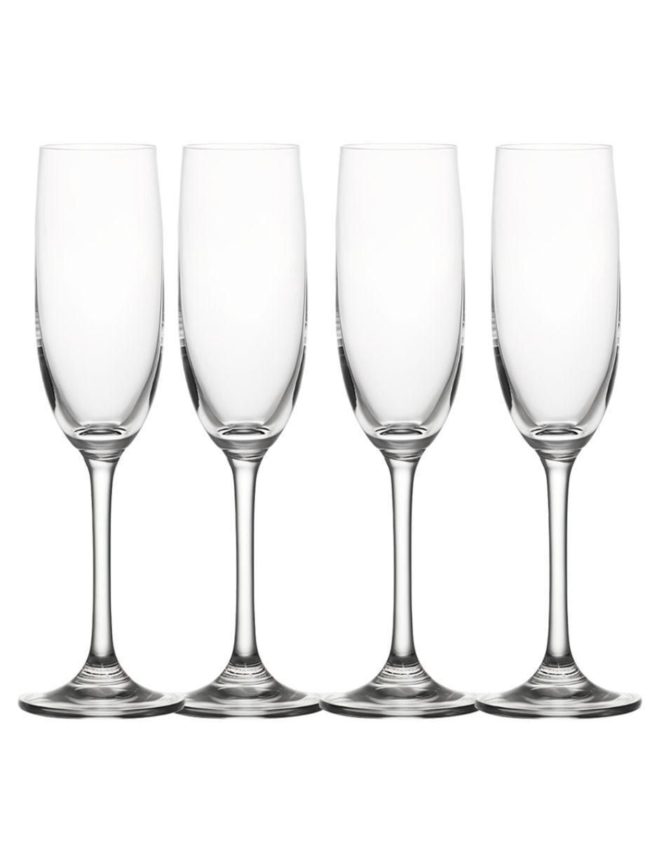 Set de copas para flauta de vidrio Set de copas para flauta de vidrio