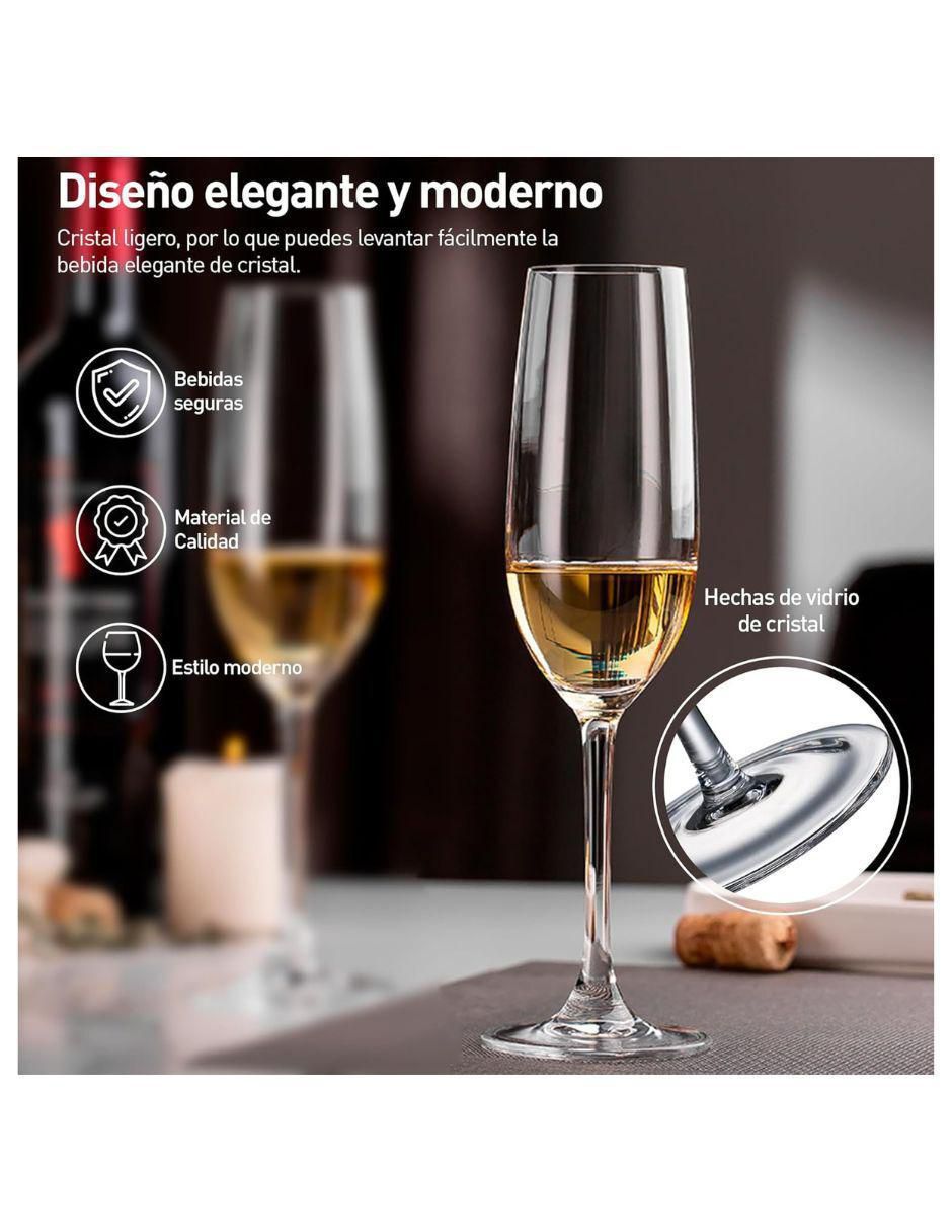 Set de copas para flauta de vidrio 3