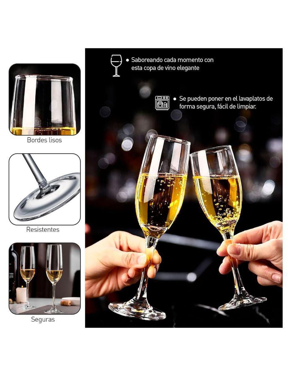 Set de copas para flauta de vidrio 4