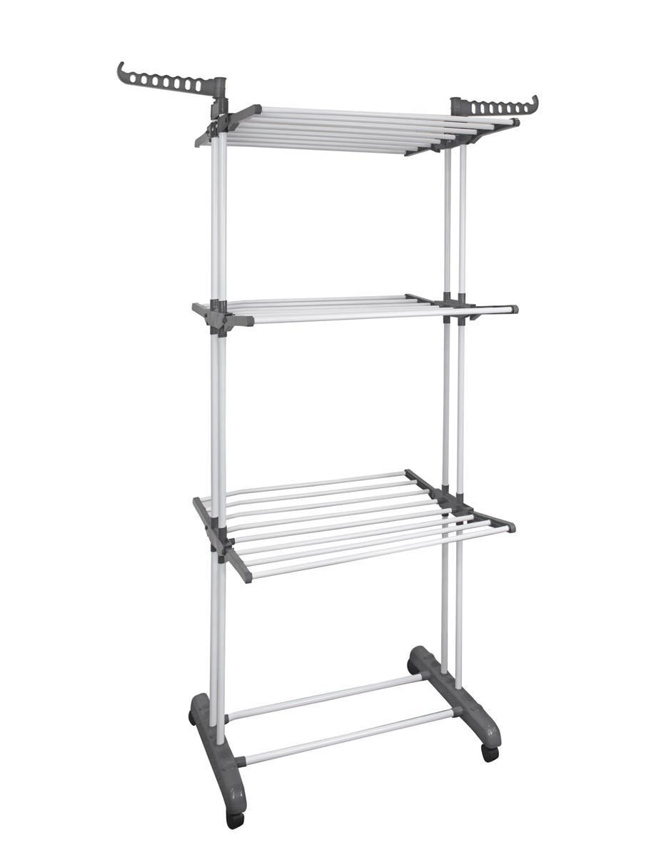 Tendedero plegable de plástico y metal
