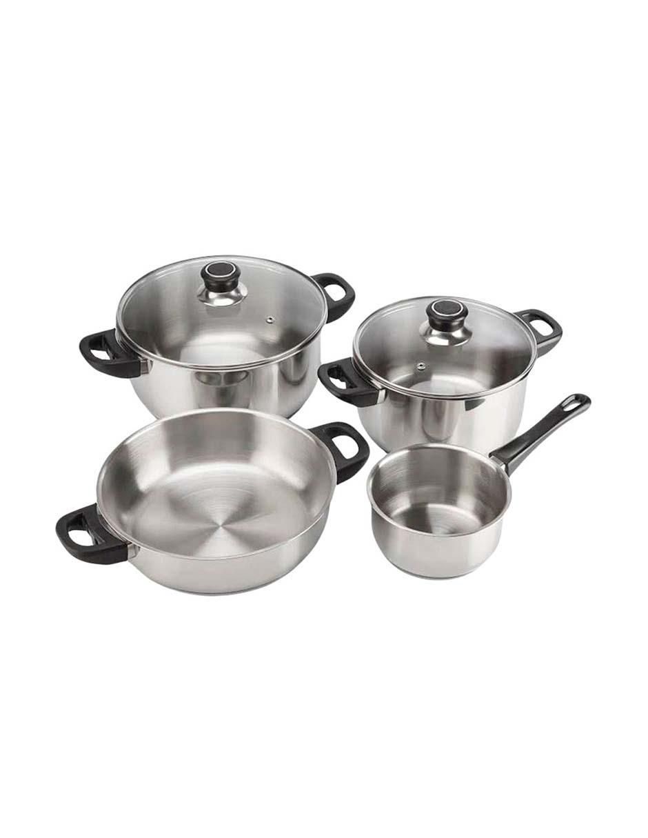 Batería de cocina de acero inoxidable antiadherente convencional 6 piezas Batería de cocina de acero inoxidable antiadherente convencional 6 piezas