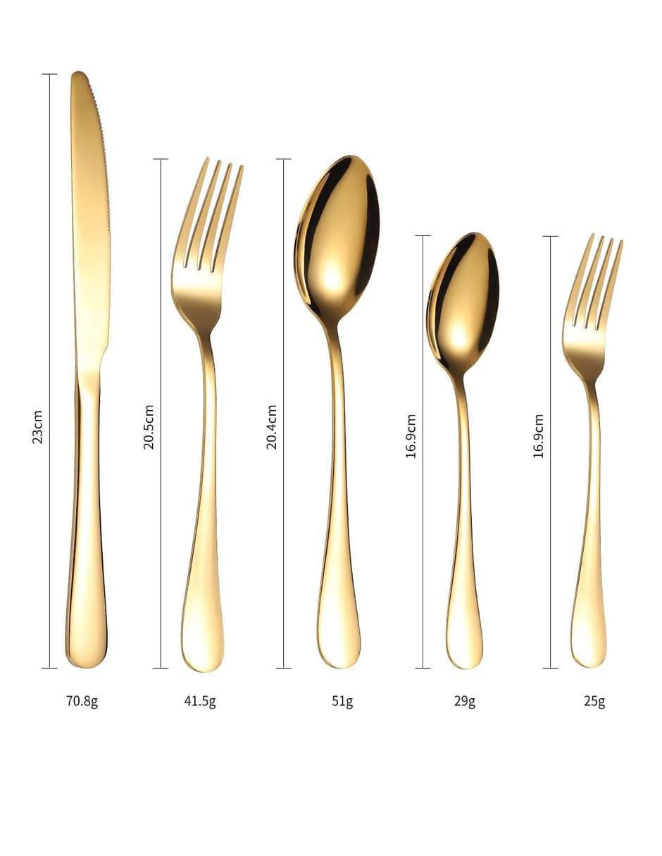 Set cubiertos de acero 30 piezas 6