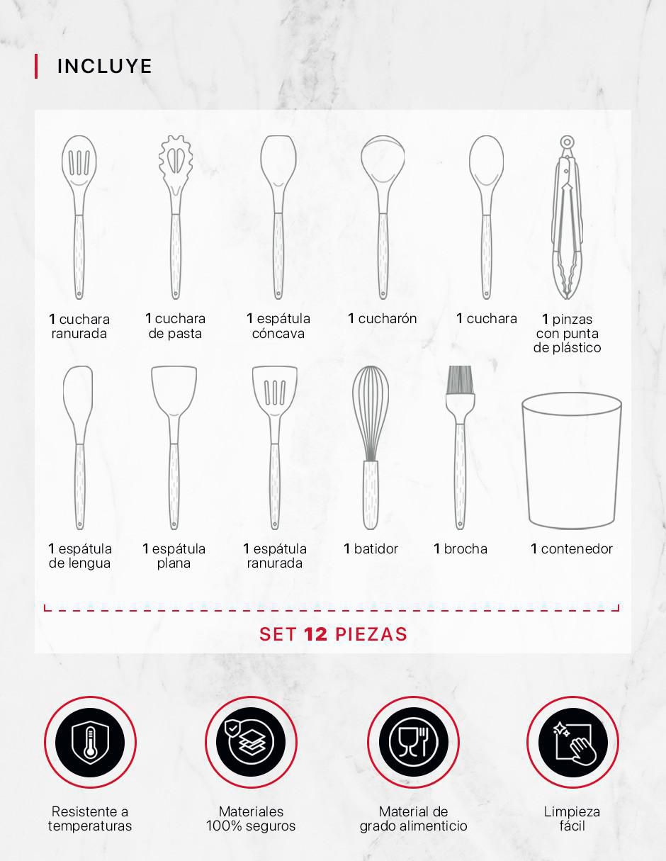 Set utensilios cookify "de" madera