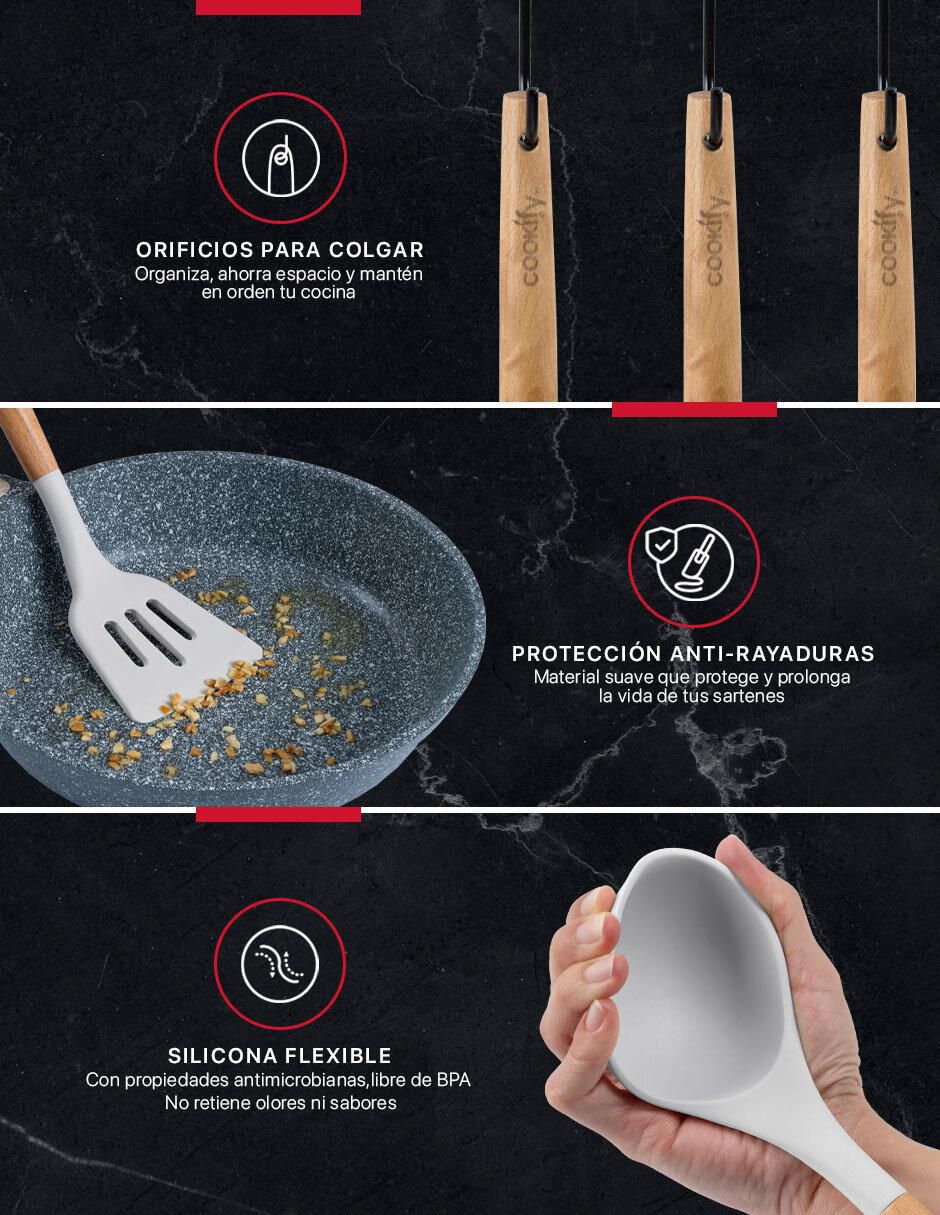 Set utensilios cookify "de" madera