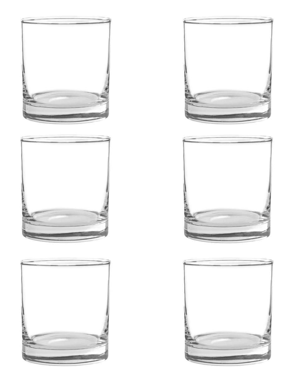 Set vasos de vidrio con 6 piezas