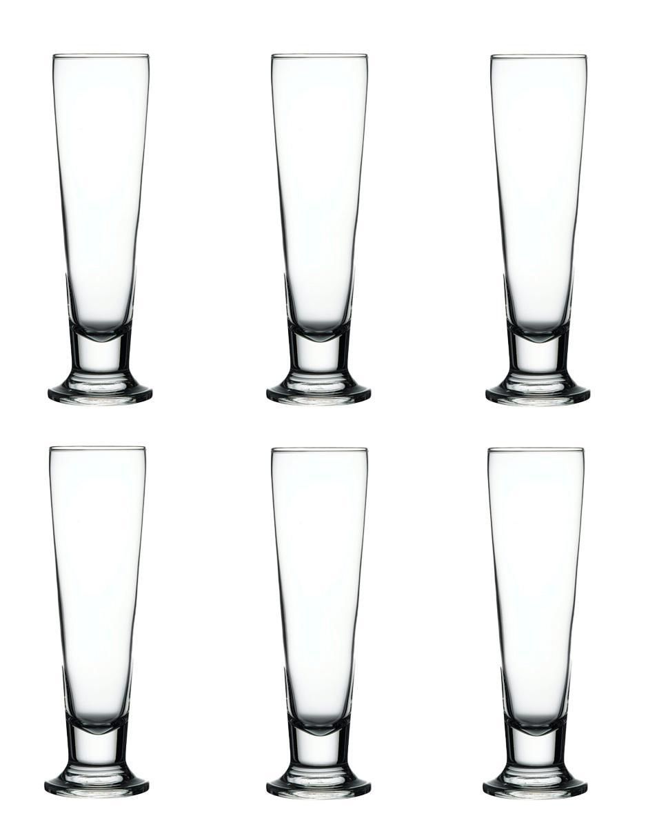 Set vasos cerveceros de vidrio con 6 piezas