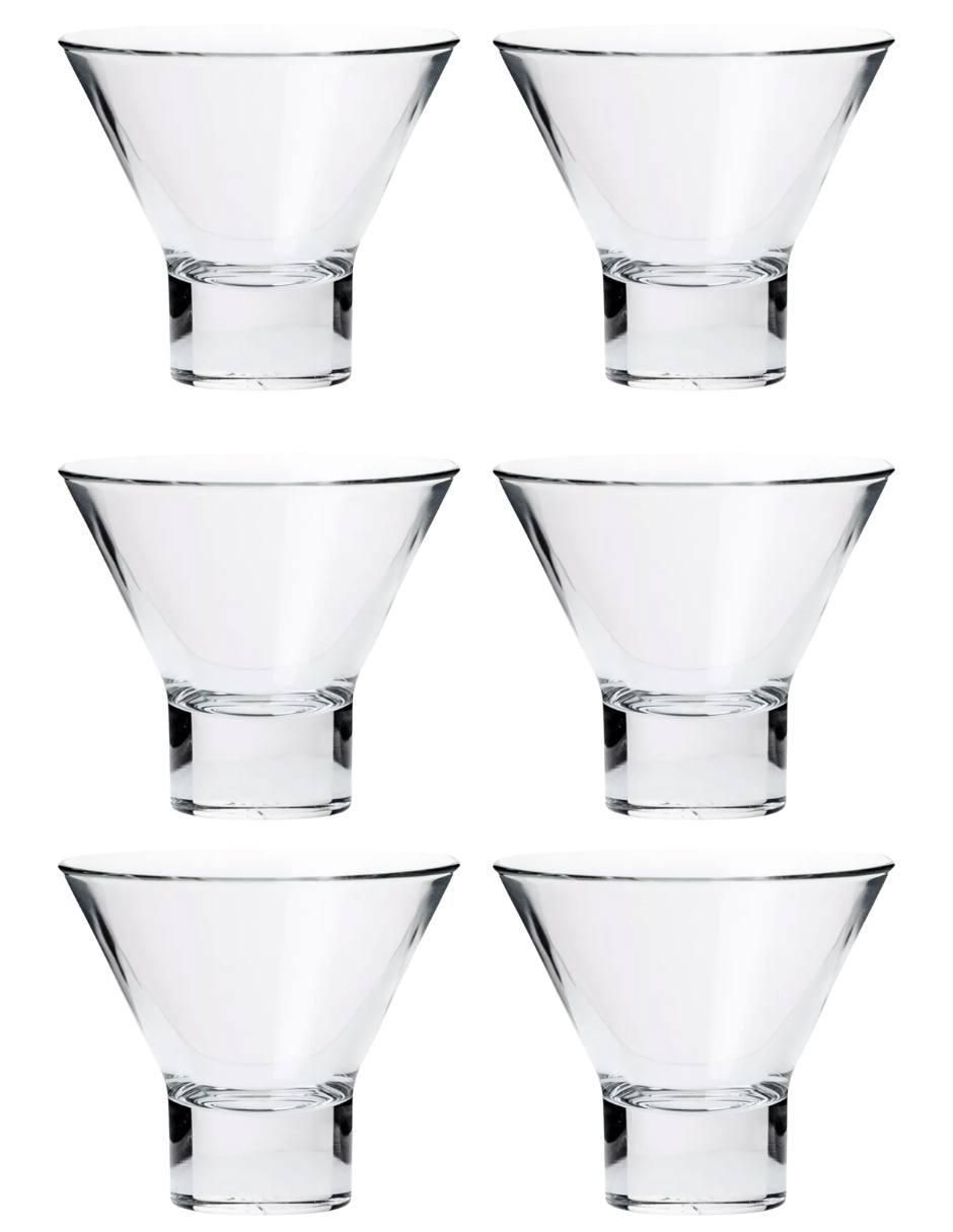 Set vasos Serie V de vidrio con 6 piezas