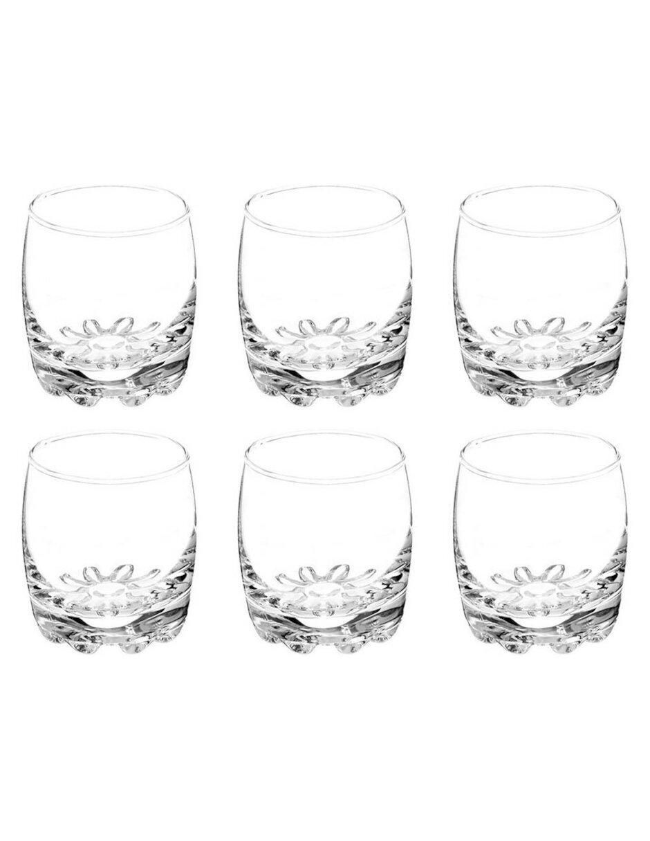 Set de tequileros de vidrio con 6 piezas