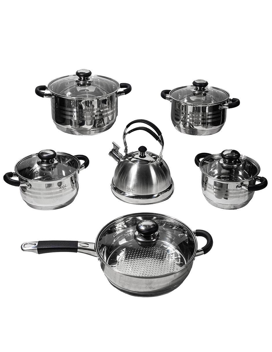 Batería de cocina Atenea de acero inoxidable 12 piezas