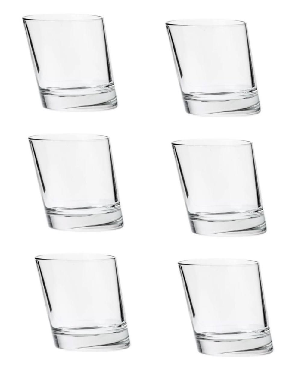 Set vasos Pisa de vidrio con 6 piezas