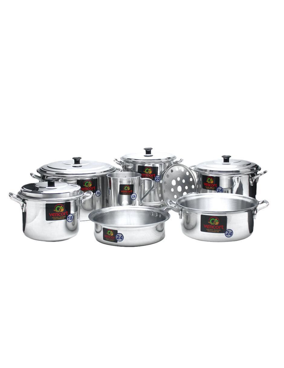 Batería de cocina Esmeralda de aluminio 12 piezas Batería de cocina Esmeralda de aluminio 12 piezas