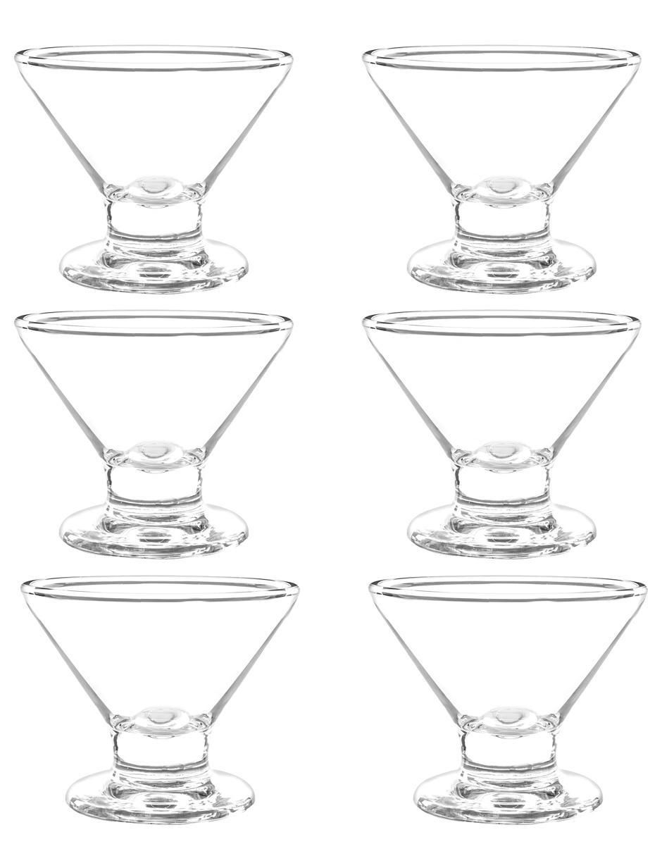 Set de copas para helado de vidrio