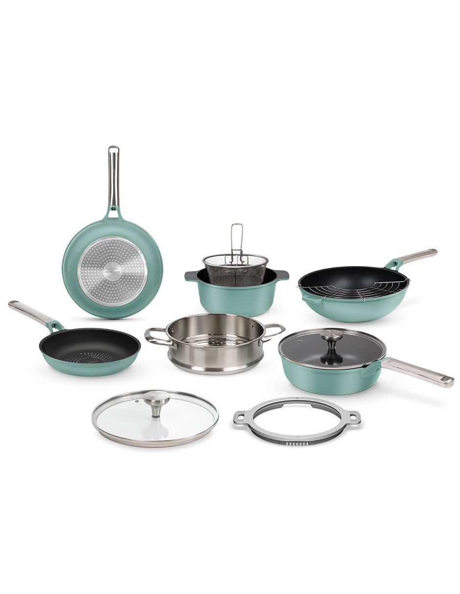 Batería de cocina Jade Pro Series de aluminio anodizado antiadherente sin PFOA 13 piezas