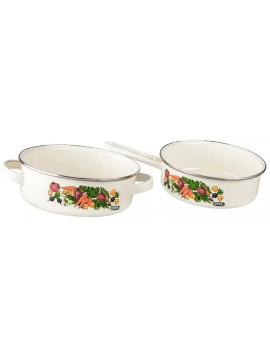 Batería de cocina Armenia de acero vitrificado antiadherente sin PFOA 7 piezas 3