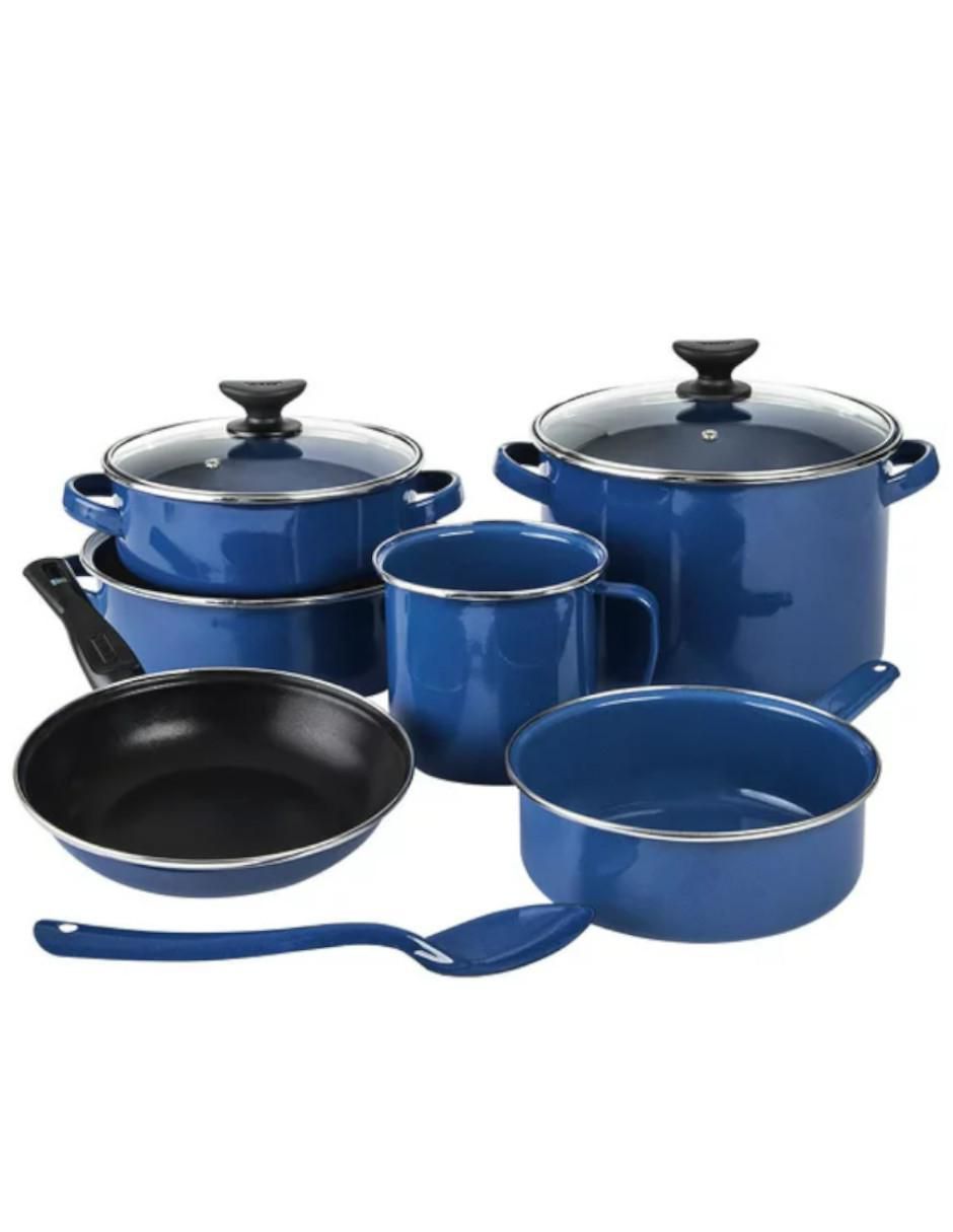 Batería de cocina Millenium de acero vitrificado antiadherente sin PFOA 9 piezas Batería de cocina Millenium de acero vitrificado antiadherente sin PFOA 9 piezas