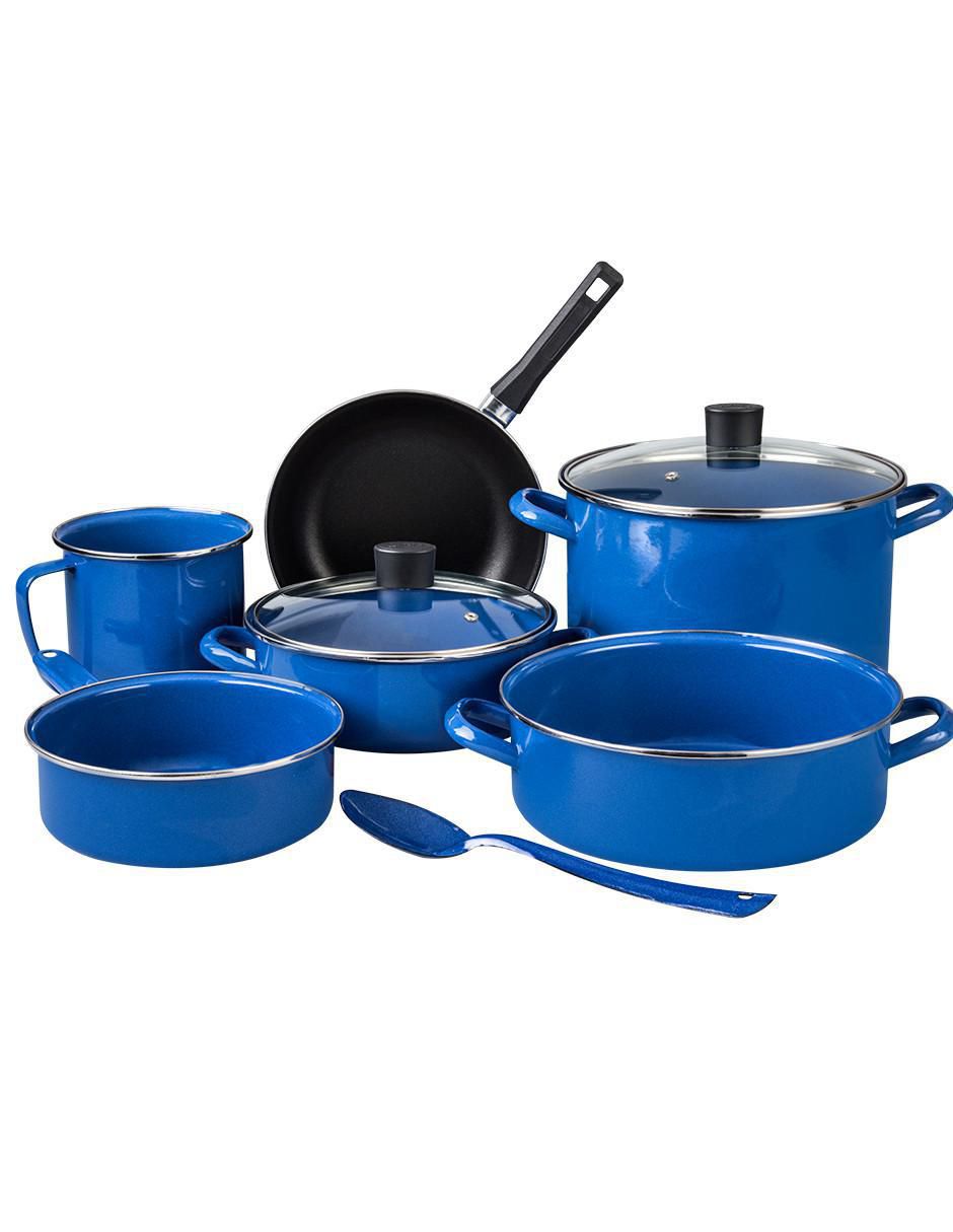 Batería de cocina Millenium de acero vitrificado antiadherente sin PFOA 9 piezas 2