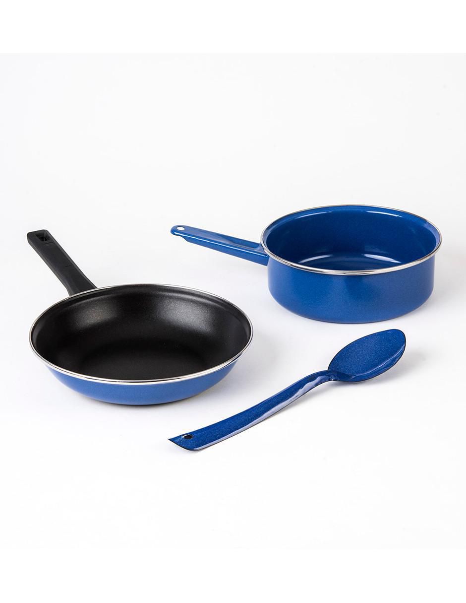 Batería de cocina Millenium de acero vitrificado antiadherente sin PFOA 9 piezas 3
