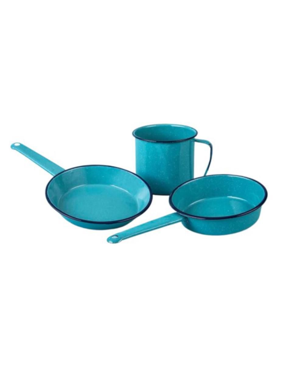 Batería de cocina de acero vitrificado antiadherente sin PFOA 9 piezas 2